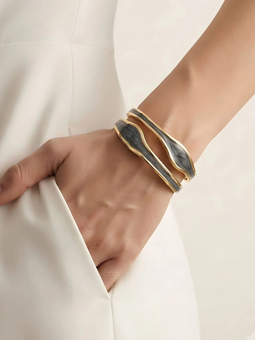 Midnight Wave Cuff Bracelet