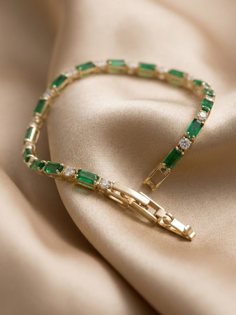 Emerald Riviera Tennis Bracelet