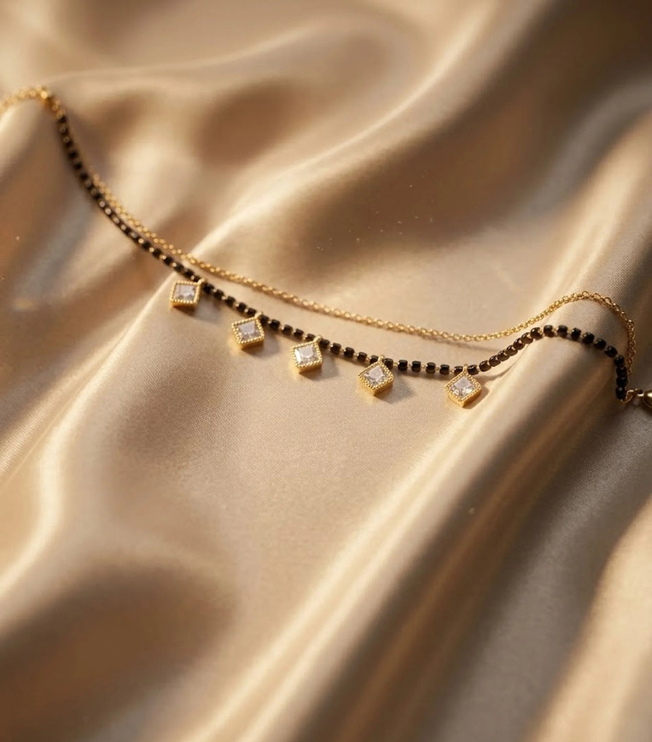Diamond Charm Mangalsutra Bracelet