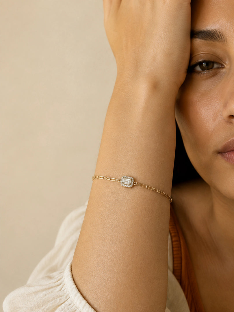 Lumiere Baguette Link Bracelet