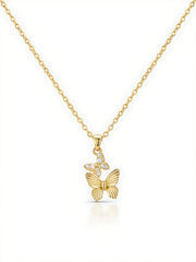 Golden Flutter Bloom Necklace