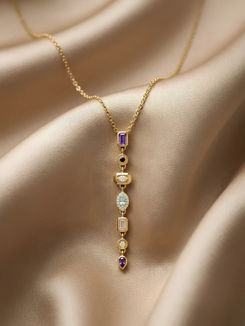 Aurora Mosaic Charm Necklace