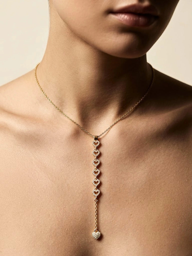 Celeste Linked Hearts Necklace