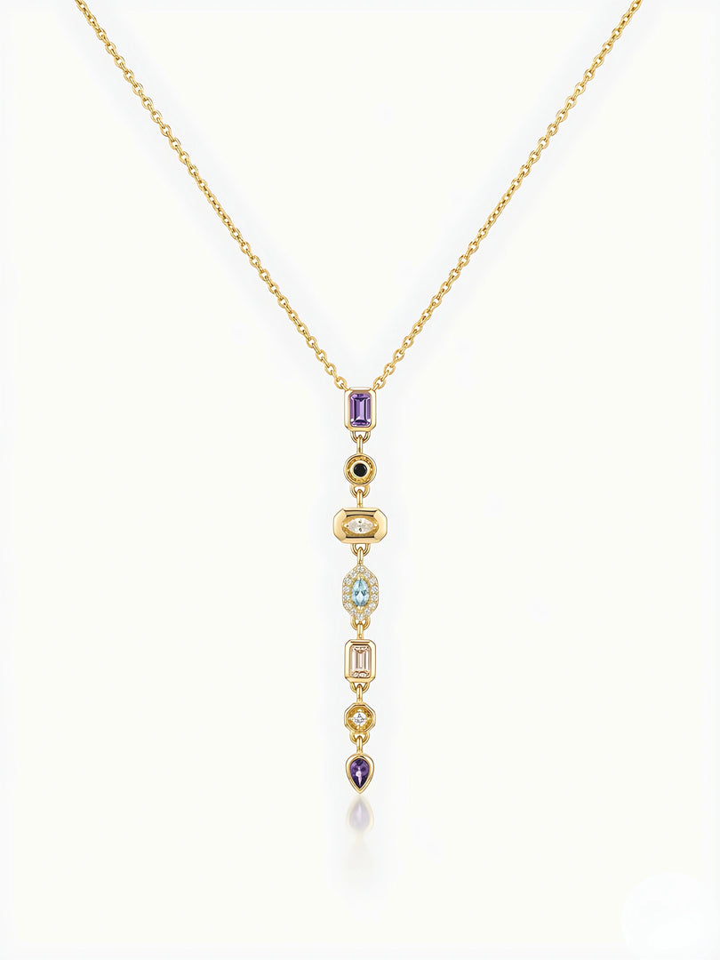 Aurora Mosaic Charm Necklace