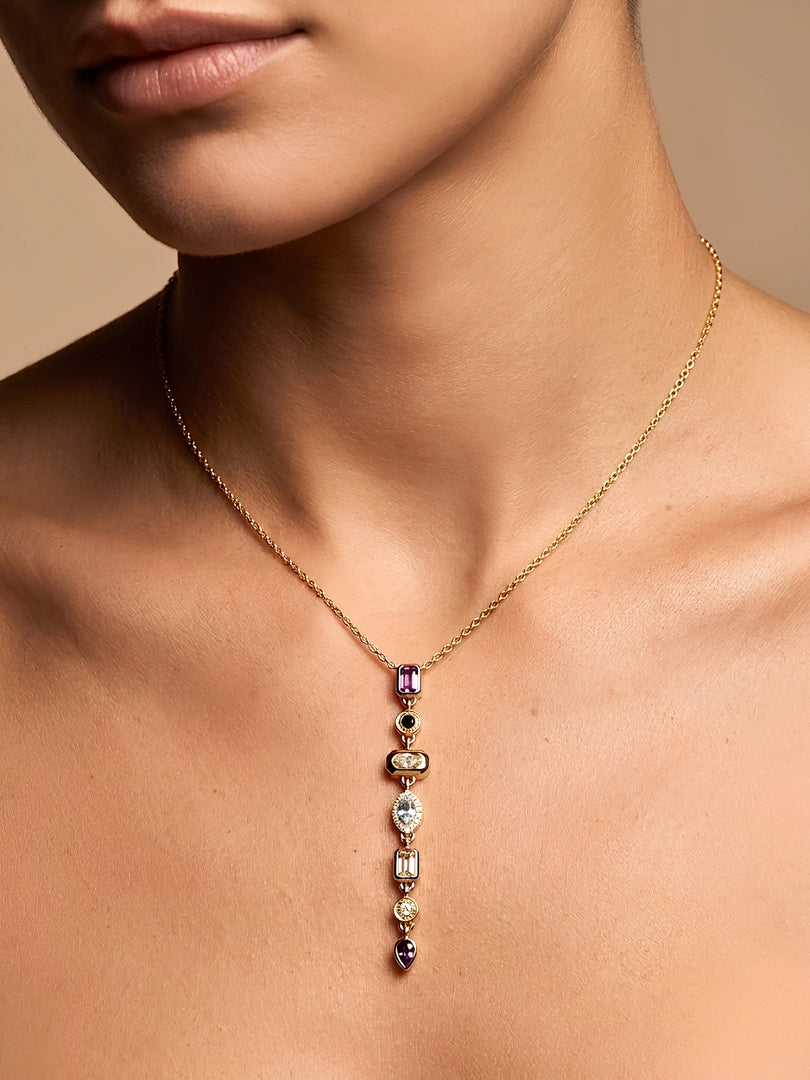 Aurora Mosaic Charm Necklace