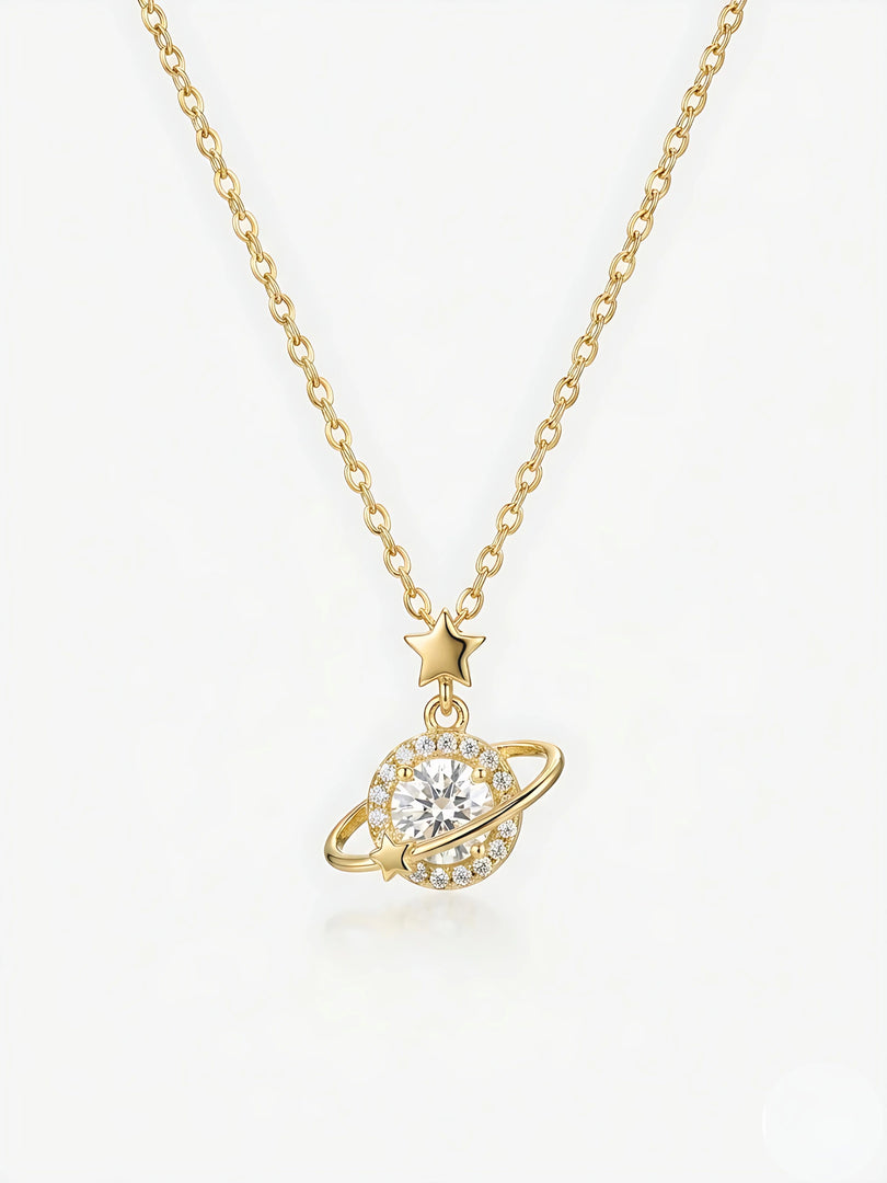 Golden Celestial Orbit Necklace