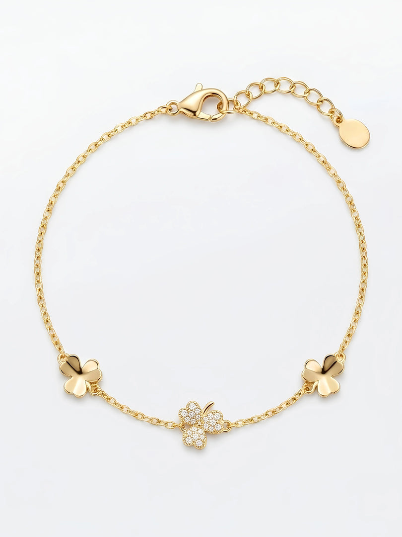 Golden Trifolium Whisper Bracelet
