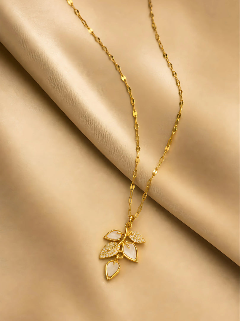 Leaf Blossom Pendant Necklace