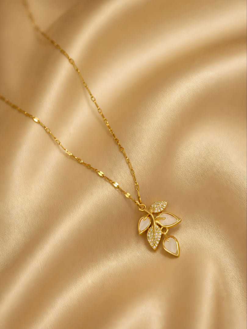 Leaf Blossom Pendant Necklace