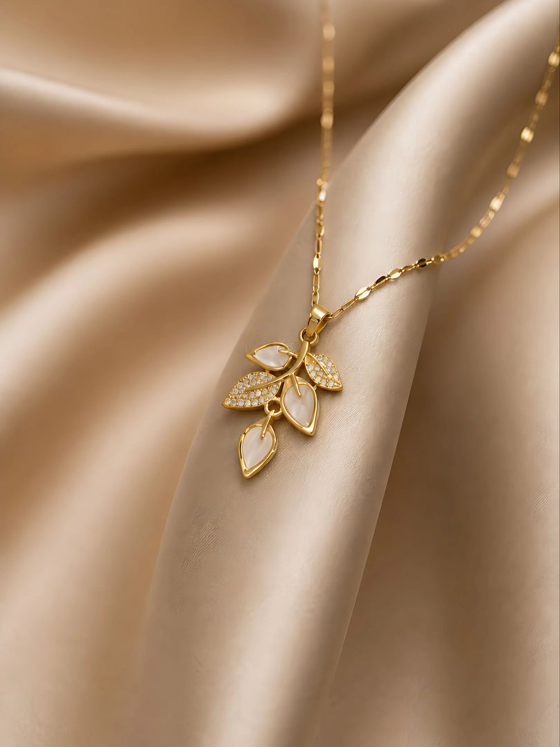 Leaf Blossom Pendant Necklace