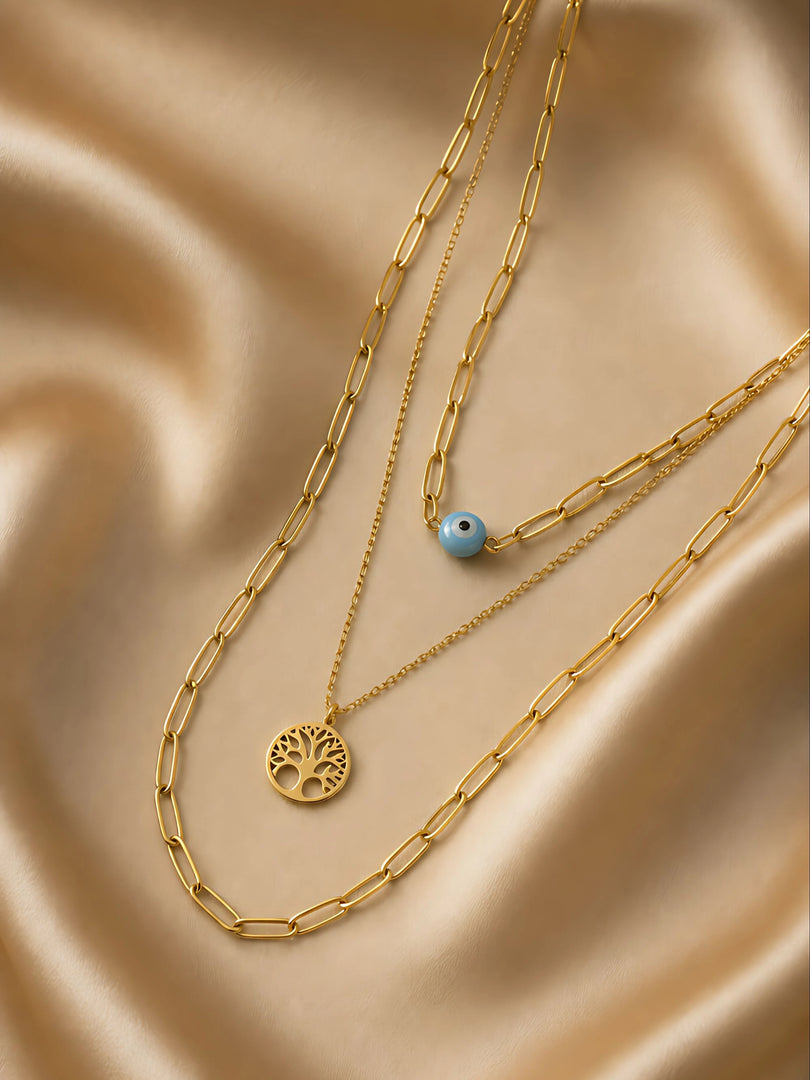 Evil Eye Layered Necklace