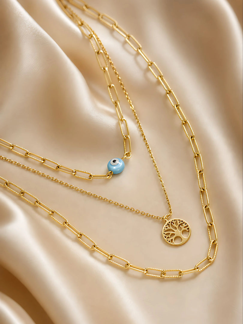 Evil Eye Layered Necklace