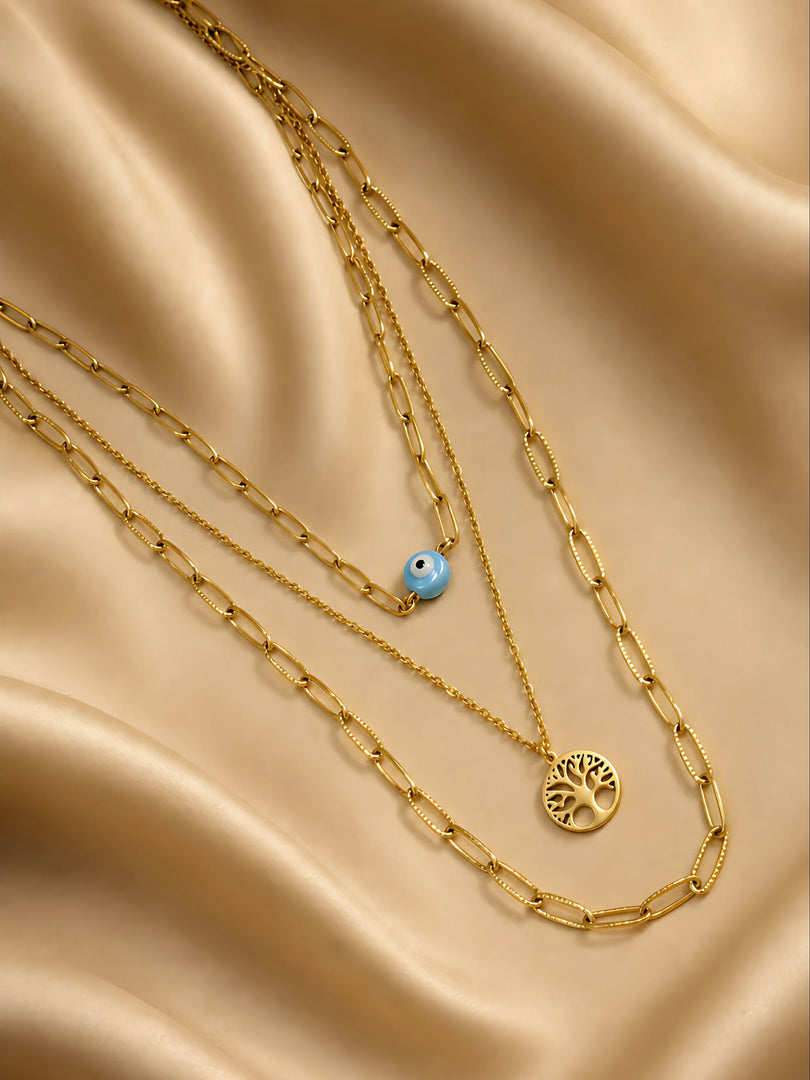 Evil Eye Layered Necklace