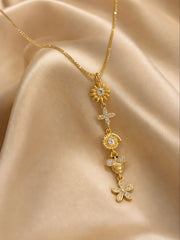 Bloom & Bee Charm Necklace