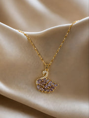 Amethyst Swan Necklace