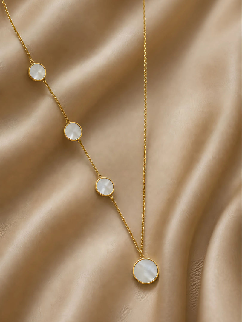 Luna Pearl Station Necklace
