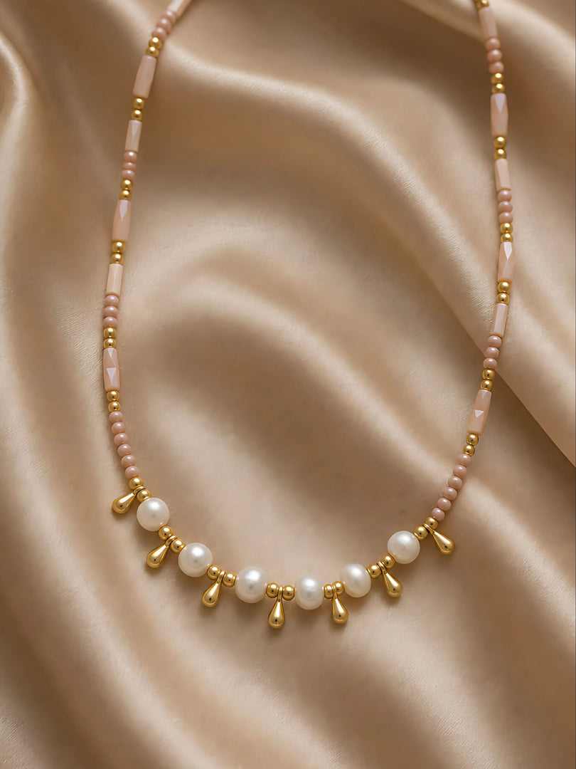 Blush Pearl Layered Necklace
