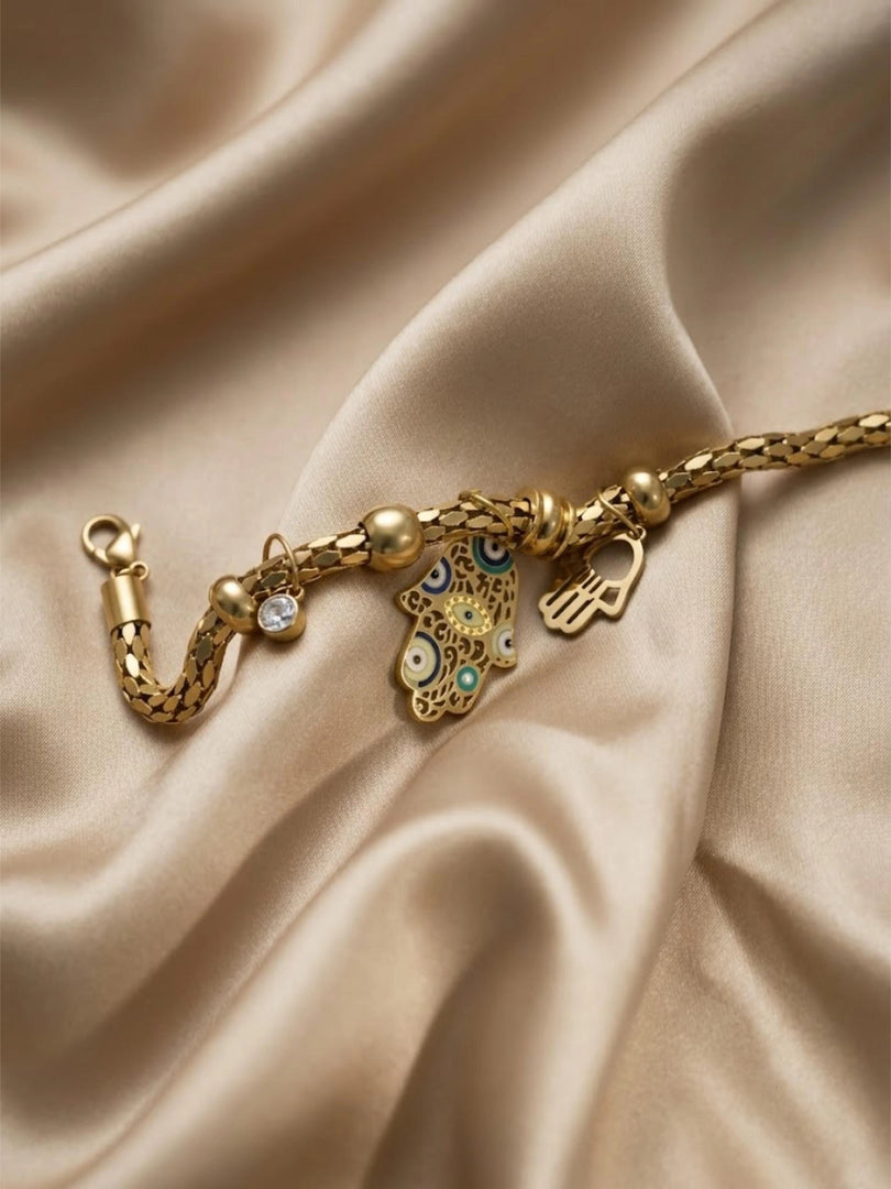 Hamsa Harmony Charm Bracelet