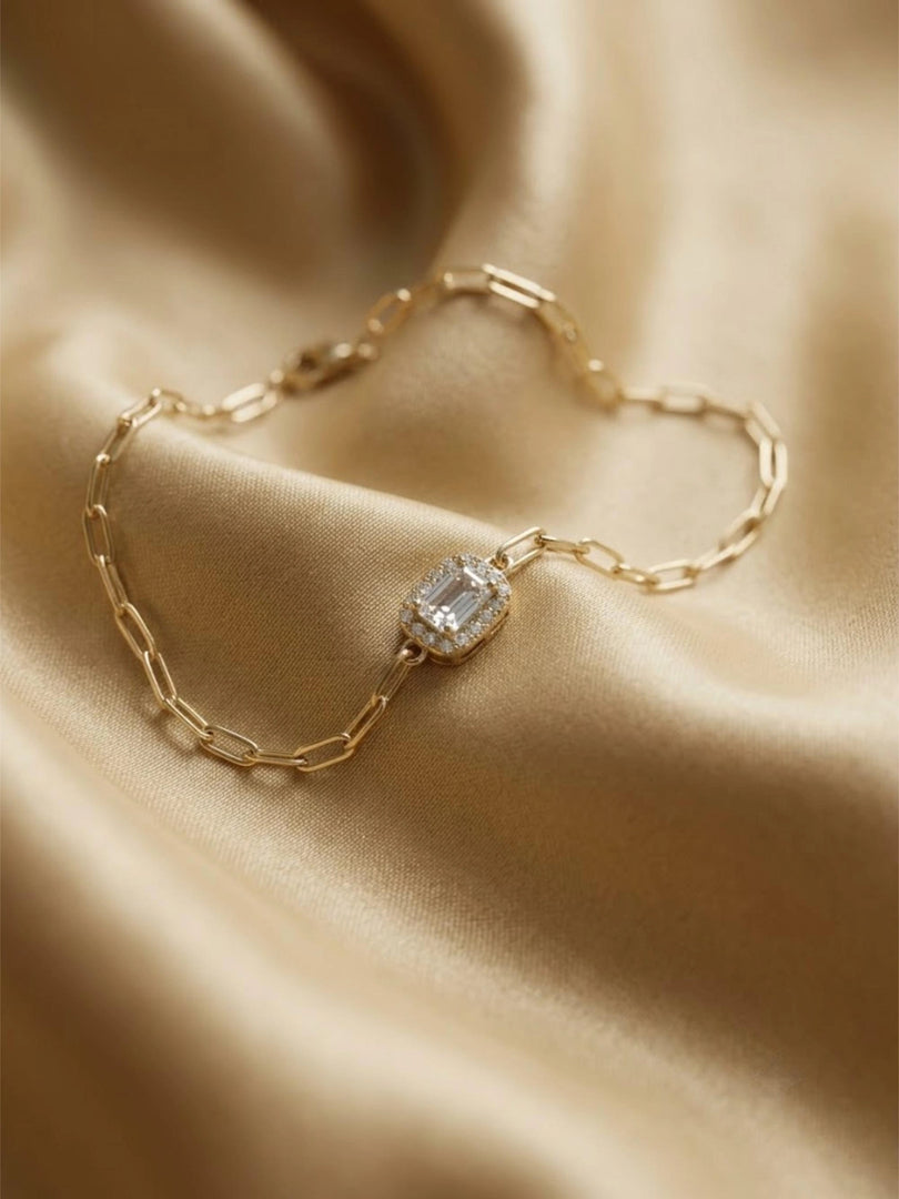 Lumiere Baguette Link Bracelet