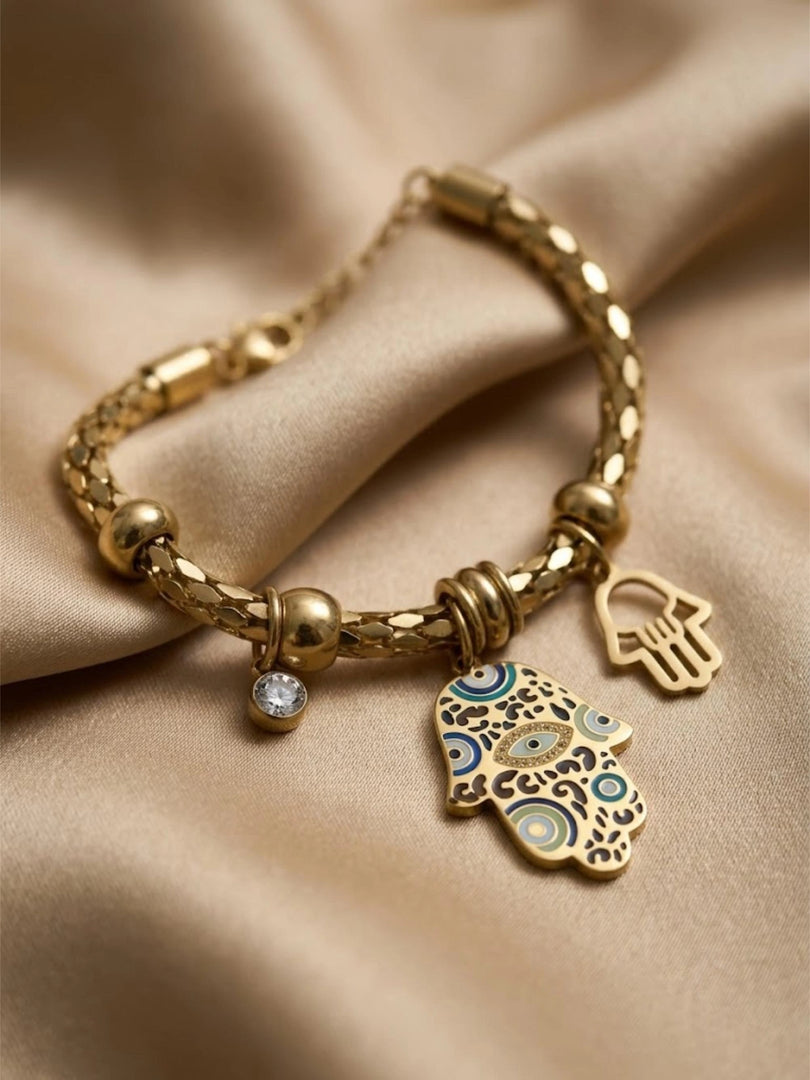 Hamsa Harmony Charm Bracelet