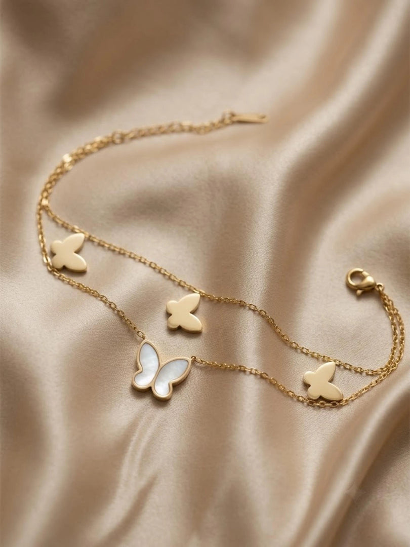 Butterfly Dreamscape Layered Bracelet