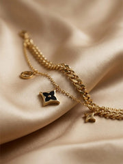 Celestial Clover Layered Bracelet